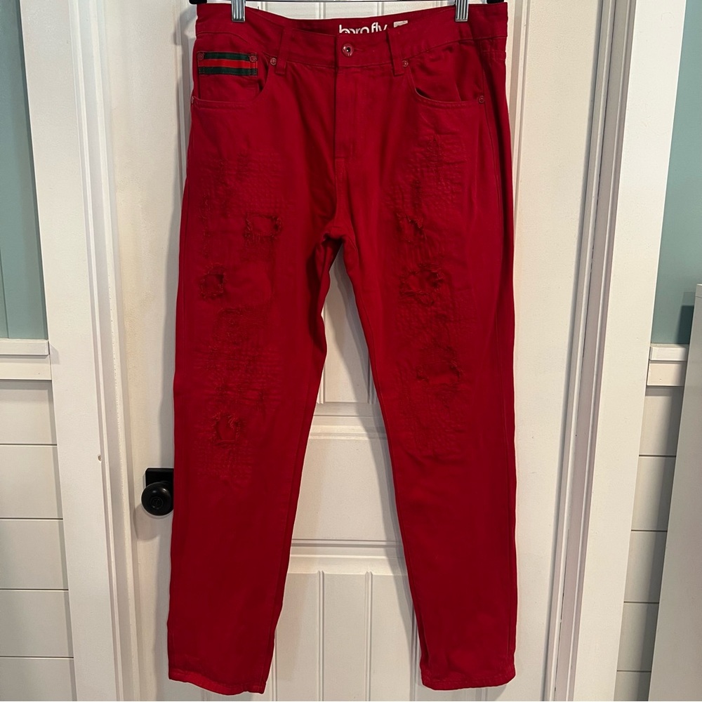 Born Fly Red Men's Jeans. Size‎ 34.